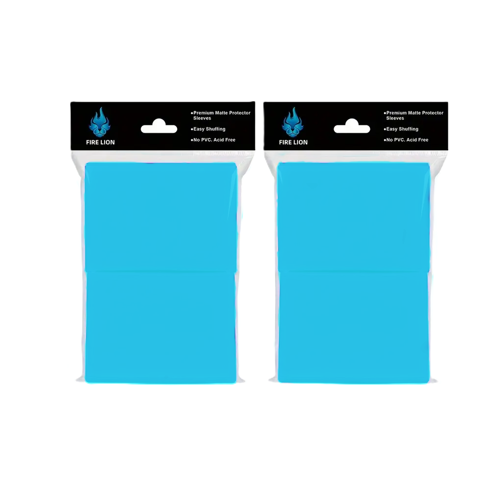 Light Blue Card Sleeves with Card Protector