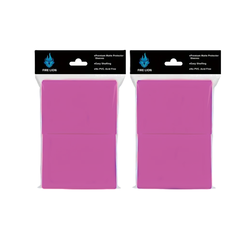 Pink Card Sleeves with Card Protector