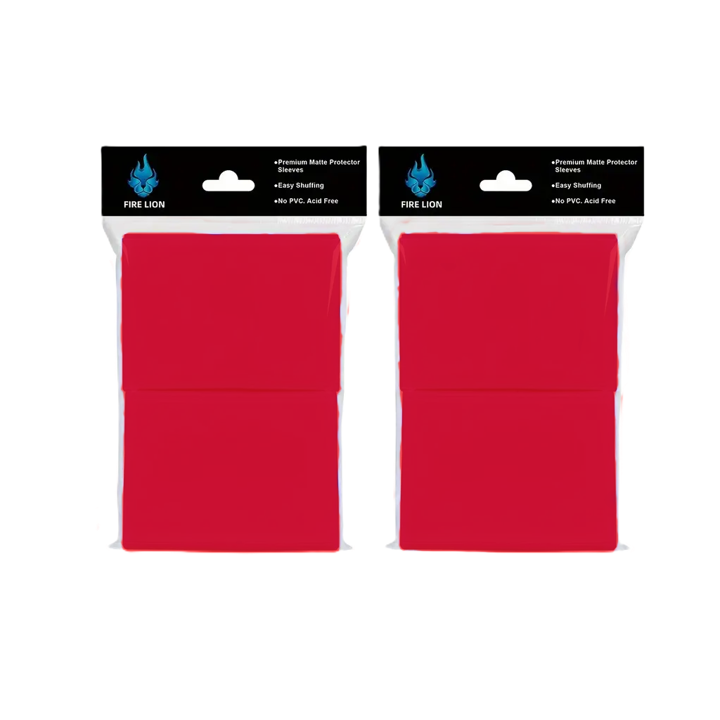 Red Card Sleeves with Card Protector