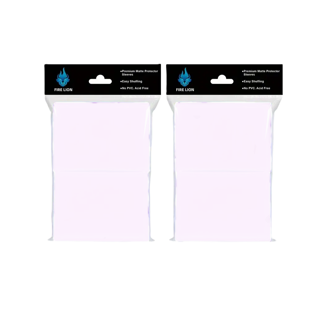 White Card Sleeves with Card Protector
