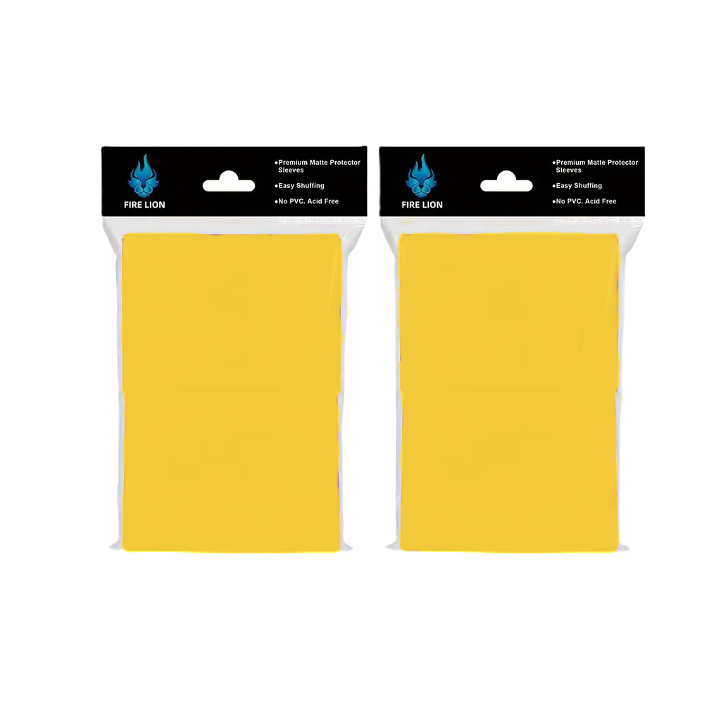 Yellow Card Sleeves with Card Protector