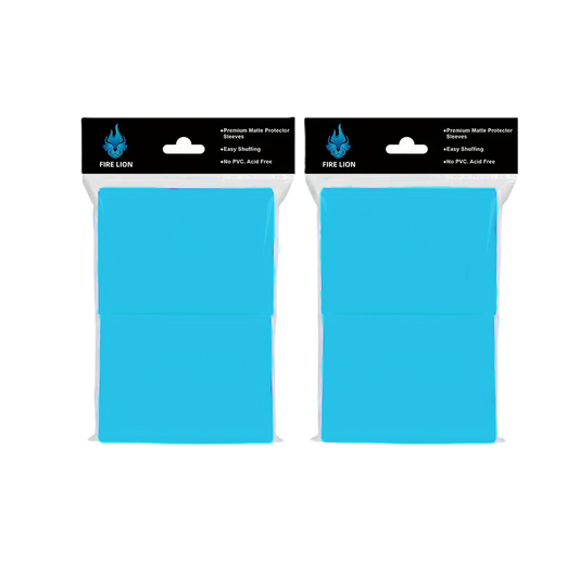 Light Blue Card Sleeves with Card Protector