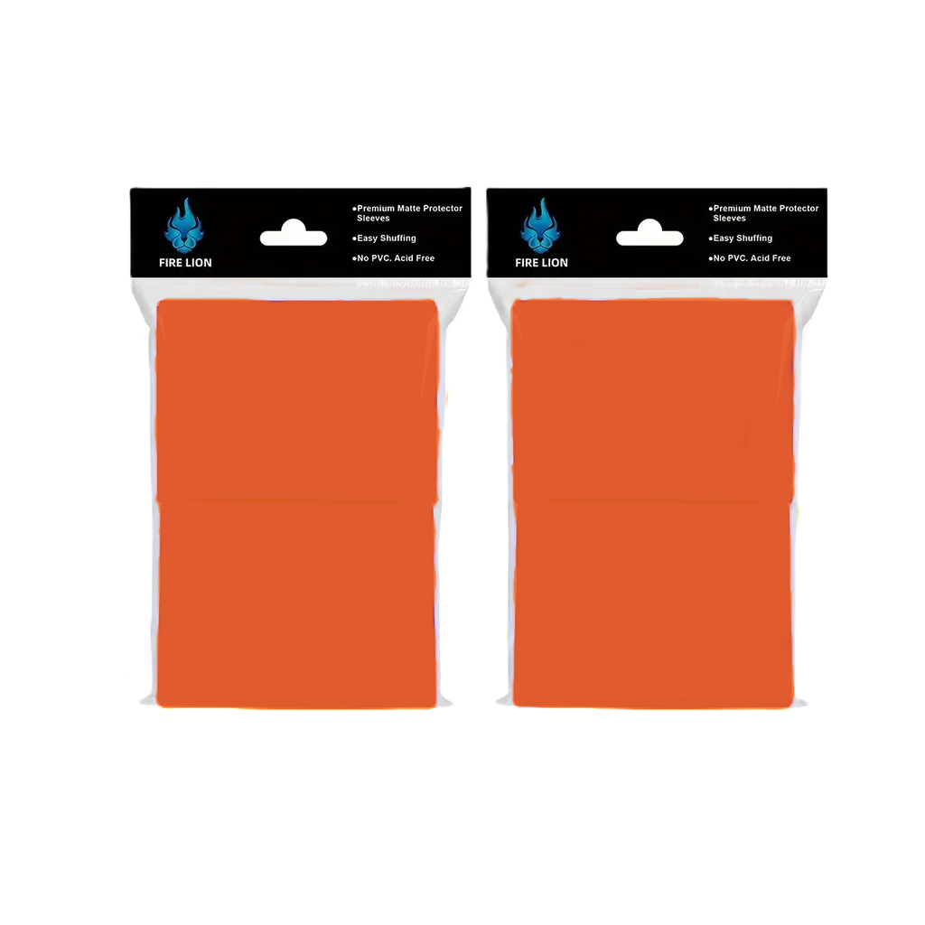 Orange Card Sleeves with Card Protector