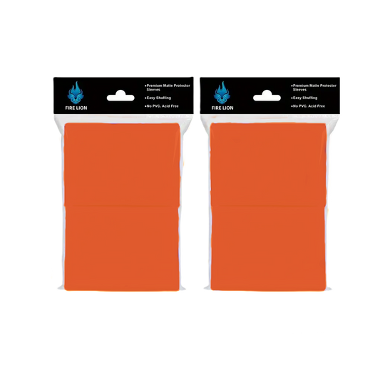 Orange Card Sleeves with Card Protector
