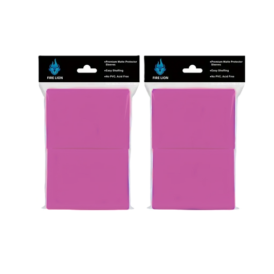 Pink Card Sleeves with Card Protector
