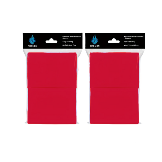 Red Card Sleeves with Card Protector
