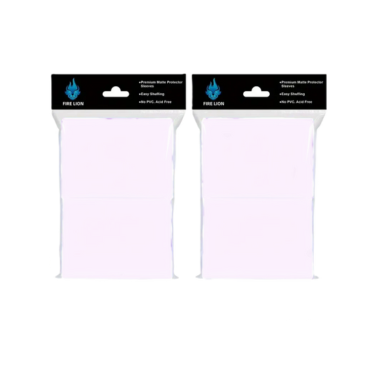 White Card Sleeves with Card Protector