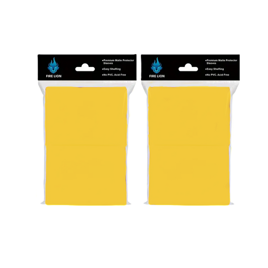 Yellow Card Sleeves with Card Protector